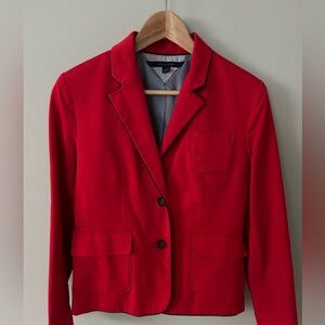 Tommy Hilfiger Red Blazer Structured Tailored Design